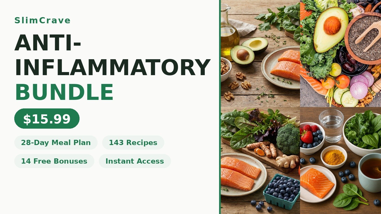 Anti-Inflammatory Cookbooks E-Bundle 2026 hero banner