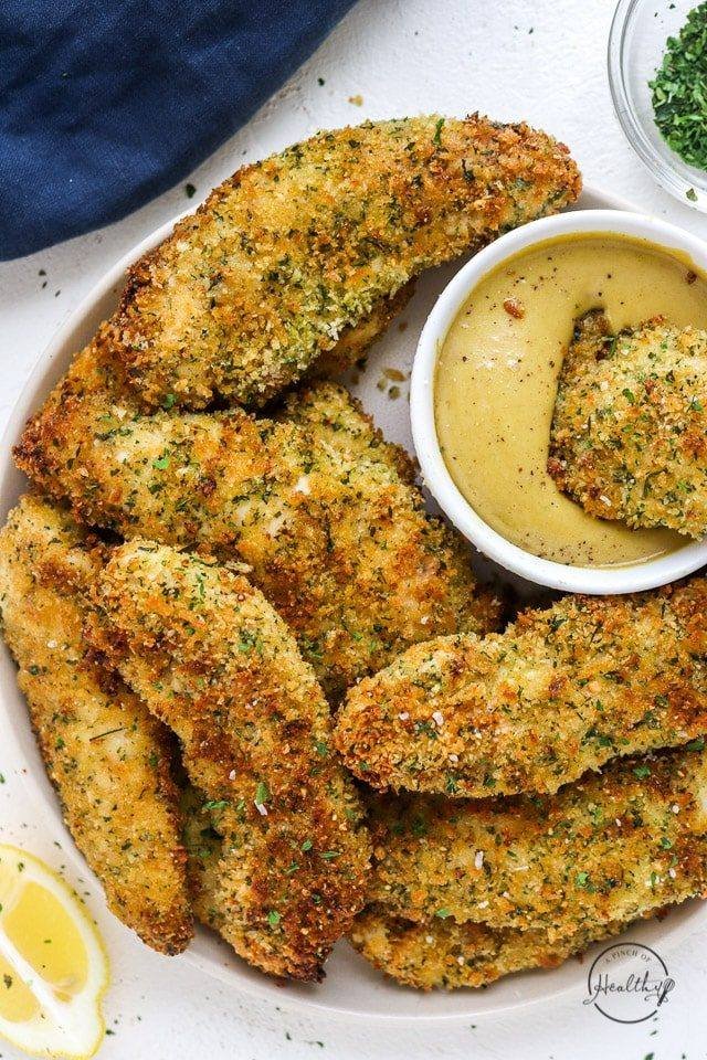 Crispy chicken tenders — a recipe photo from inside the book